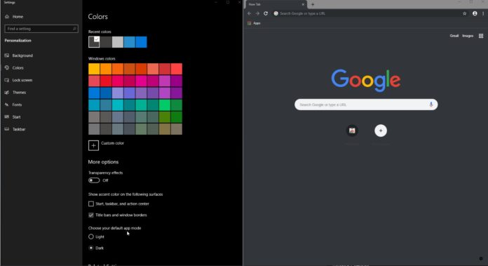 download dark mode samsung theme Google 10 respects Canary Chrome Windows theme settings